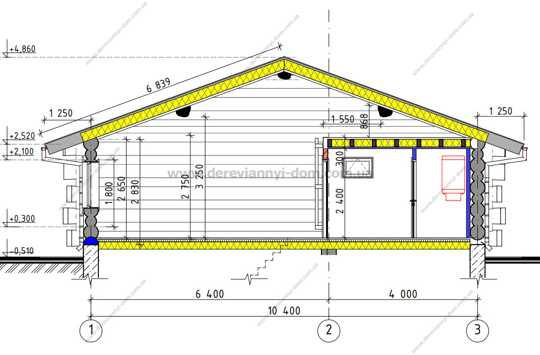 Проект бани S=72.32 м²