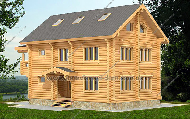 Проект дома со сруба S=239 м²